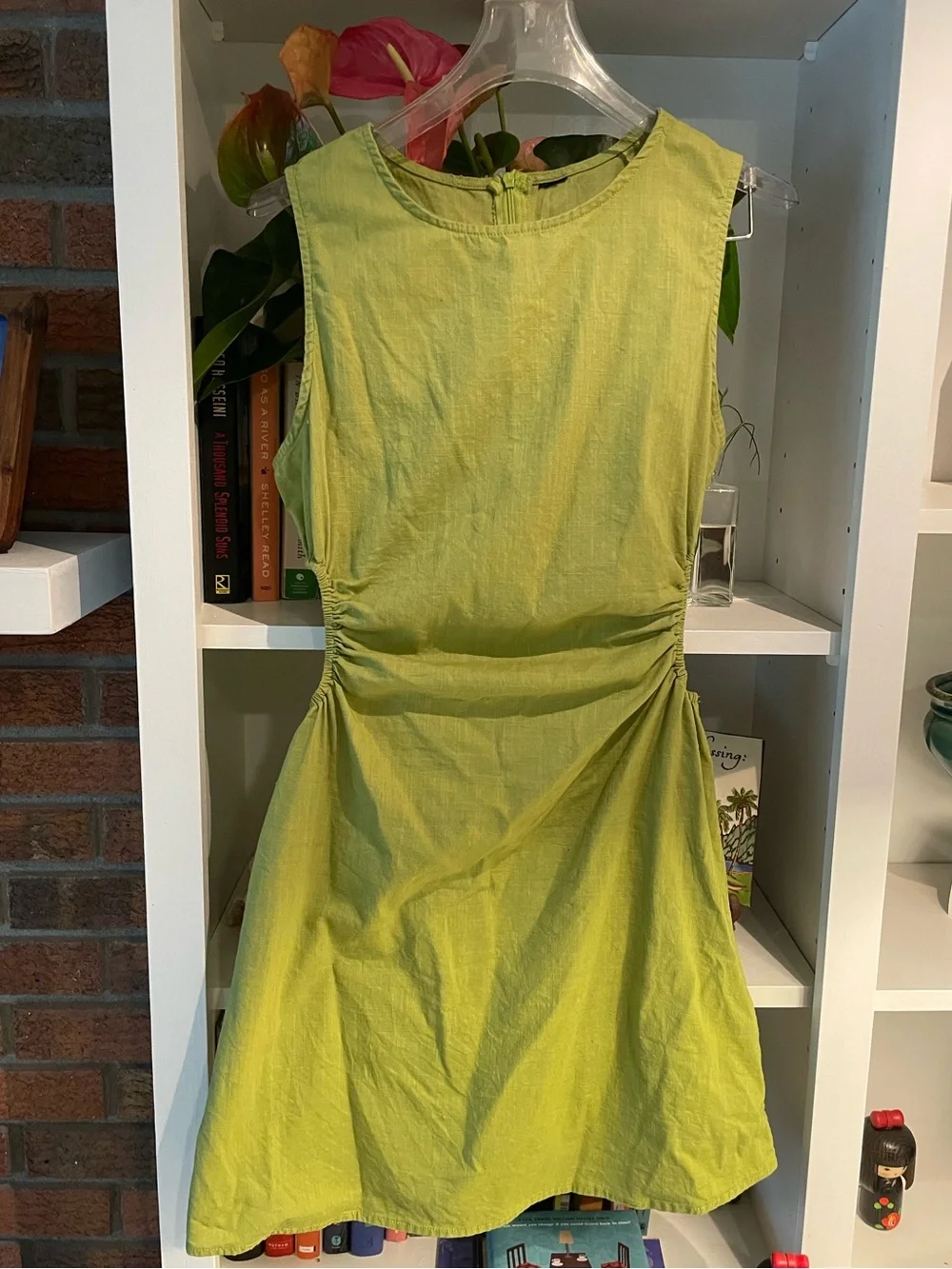 Green Sleeveless Dress w/ Cutouts